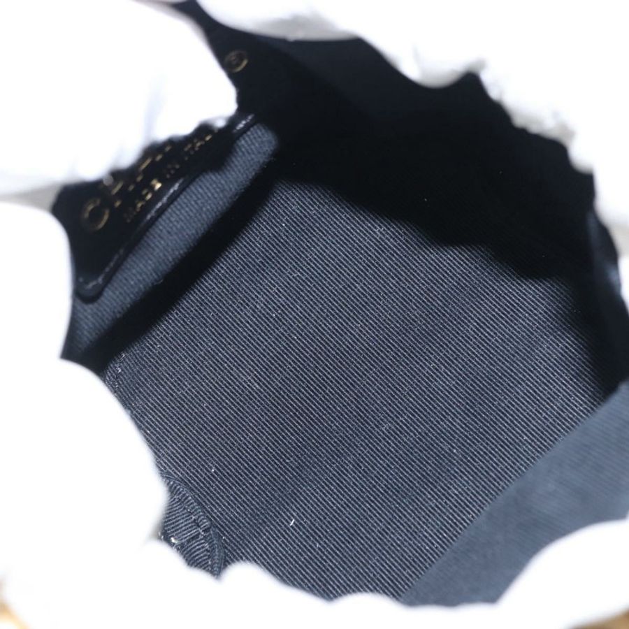 【日本直送】香奈兒 (CHANEL) 絎縫鏈條肩背包,羊皮材質,白色金色雙C標誌,正品編號 ka5241M-10