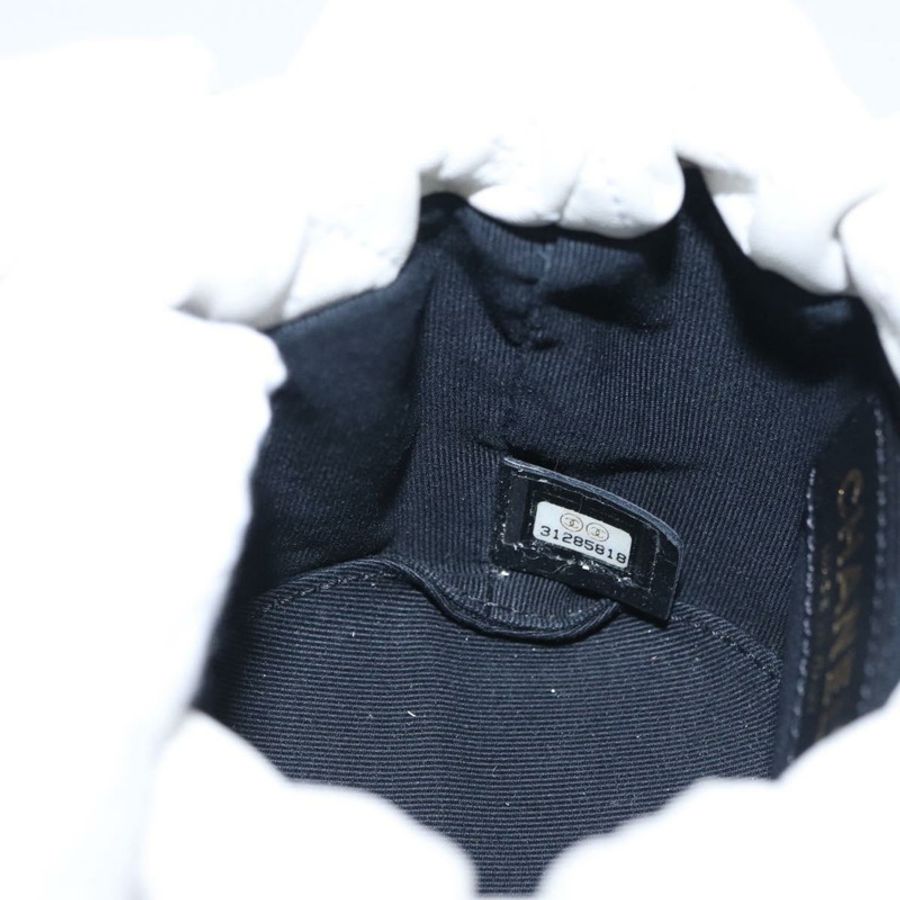 【日本直送】香奈兒 (CHANEL) 絎縫鏈條肩背包,羊皮材質,白色金色雙C標誌,正品編號 ka5241M-18