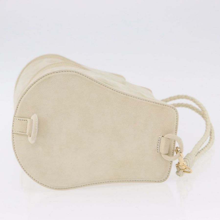 【日本直送】BOTTEGA VENETA 象牙色金色麂皮單肩包 正品 ka5223A-2