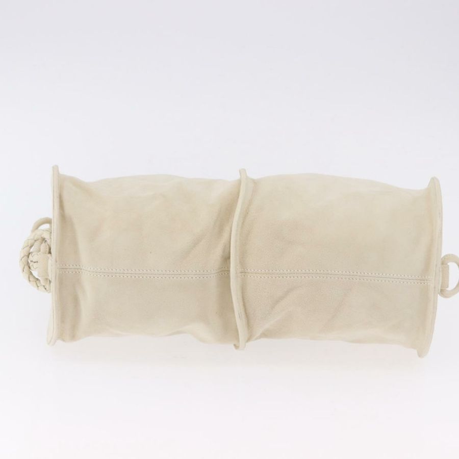 【日本直送】BOTTEGA VENETA 象牙色金色麂皮單肩包 正品 ka5223A-4