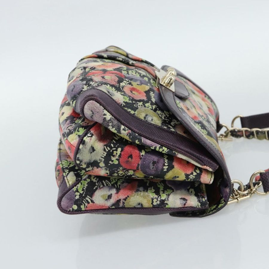 【日本直送】BALLY 手提包 皮革 紫色 金飾 正品 BA14389A-3