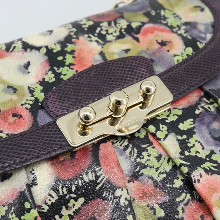 【日本直送】BALLY 手提包 皮革 紫色 金飾 正品 BA14389A-17