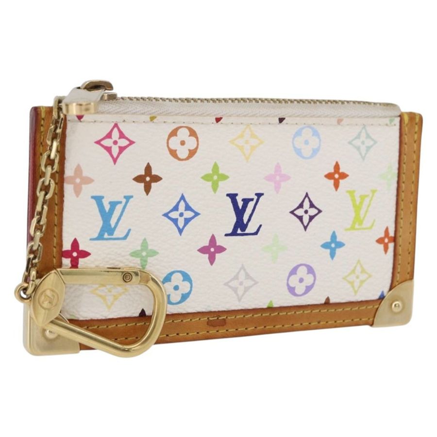 【日本直送】路易威登 Monogram Multicolor Pochette Cles 手拿包 白色 M92655 正品 BA14331V-0