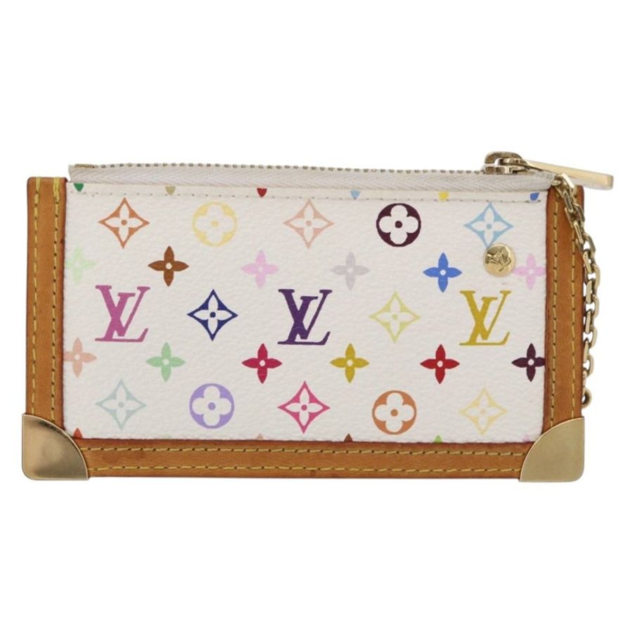 【日本直送】路易威登 Monogram Multicolor Pochette Cles 手拿包 白色 M92655 正品 BA14331V-1
