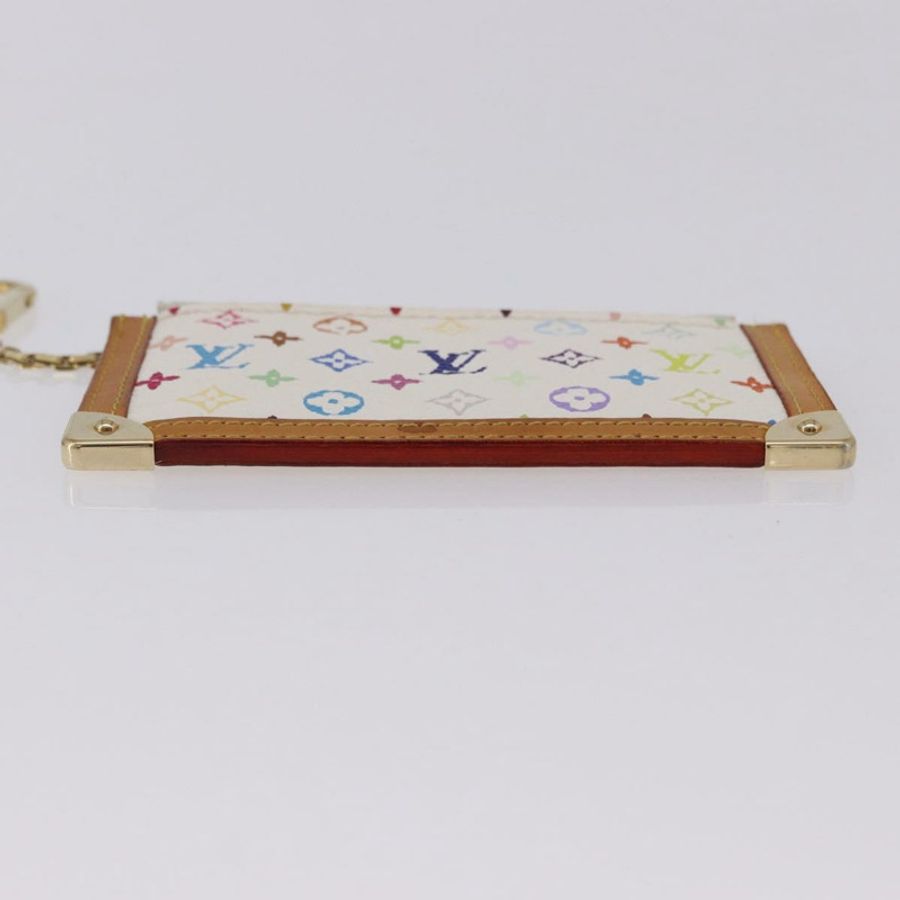 【日本直送】路易威登 Monogram Multicolor Pochette Cles 手拿包 白色 M92655 正品 BA14331V-4