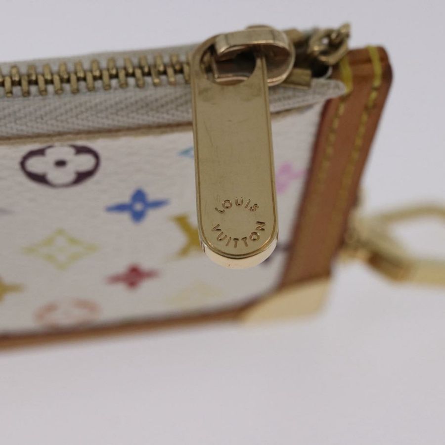 【日本直送】路易威登 Monogram Multicolor Pochette Cles 手拿包 白色 M92655 正品 BA14331V-8