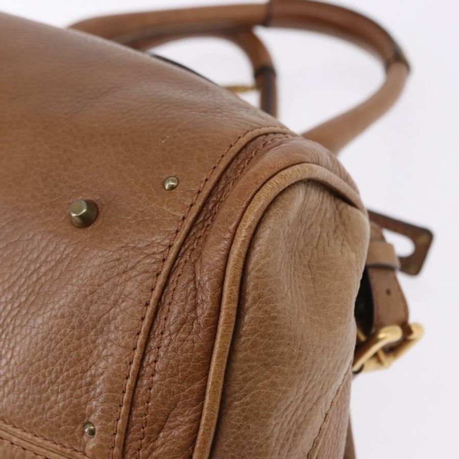 【日本直送】Chloe Paddington 手提包 皮革 棕色 金 銀色 正品 BA14503V-16