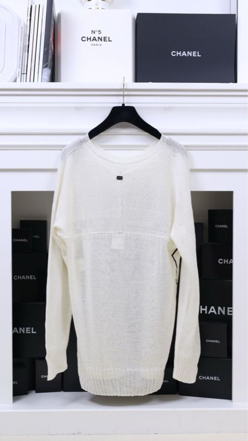 Chanel 12年奶白色针织毛衣-2
