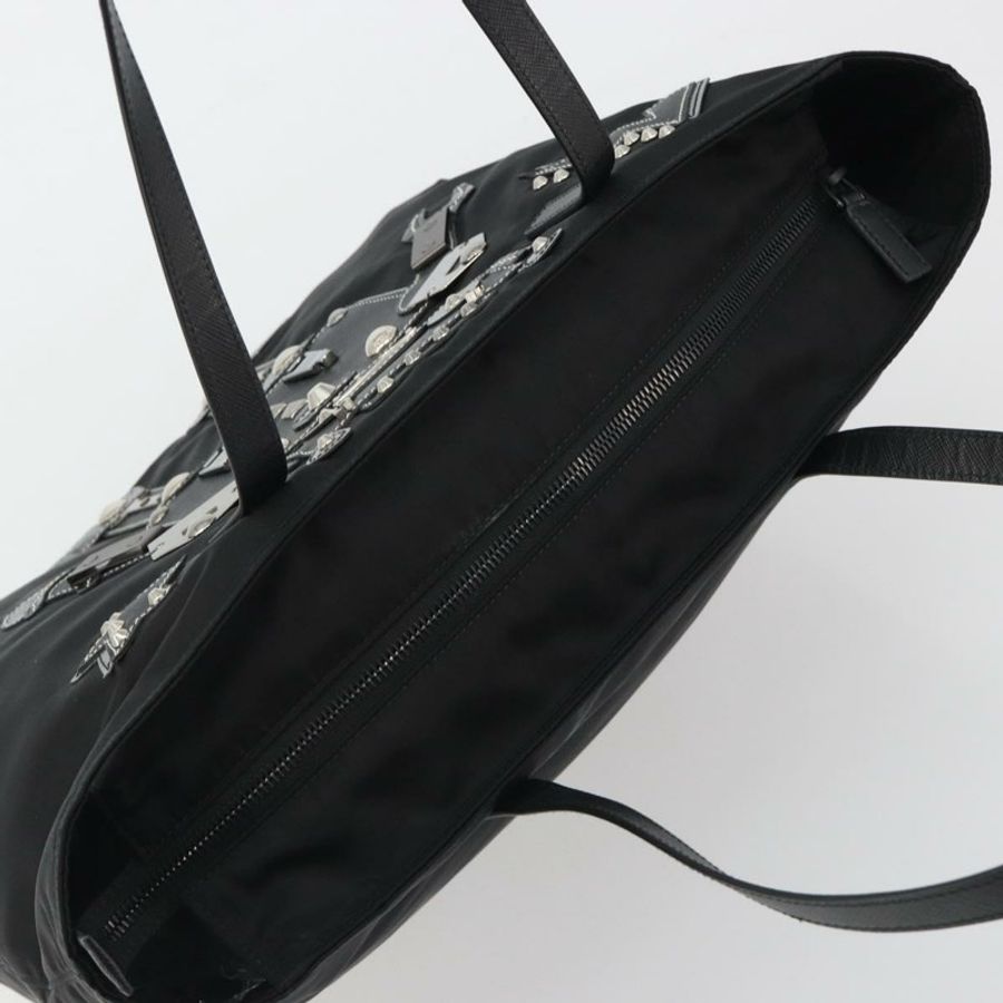 【日本直送】PRADA Robot 托特包 尼龍 黑色 銀色 正品 SW2635M-5