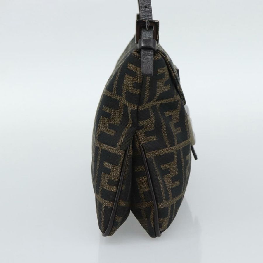 【日本直送】FENDI Zucca帆布Mamma Baguette單肩包 棕色/黑色 正品 BA14364SAV-2