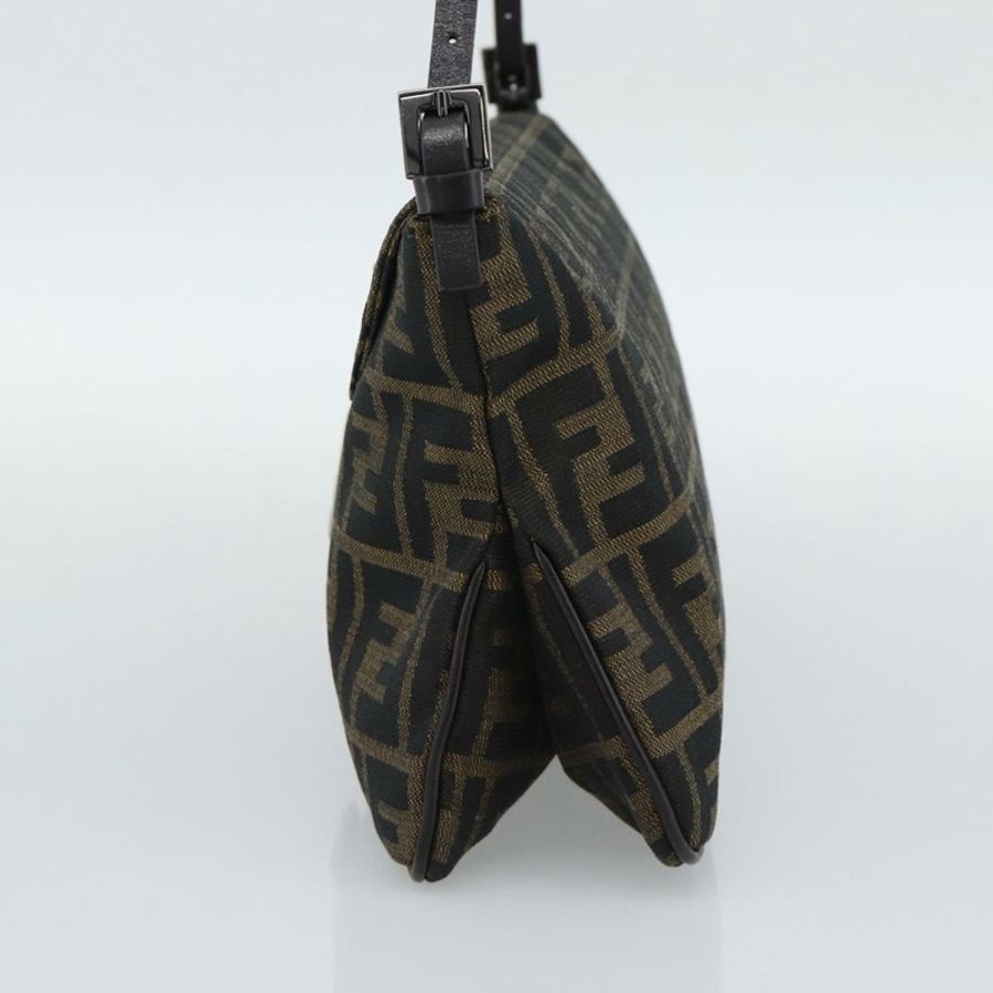 【日本直送】FENDI Zucca帆布Mamma Baguette單肩包 棕色/黑色 正品 BA14364SAV-3