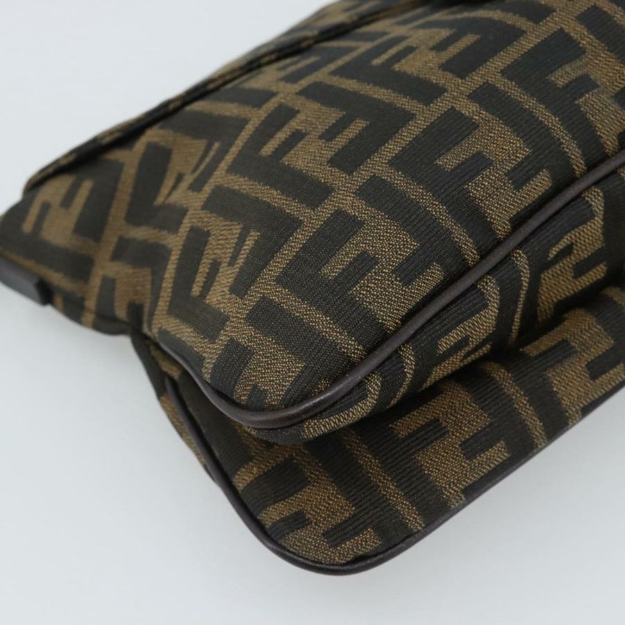 【日本直送】FENDI Zucca帆布Mamma Baguette單肩包 棕色/黑色 正品 BA14364SAV-13