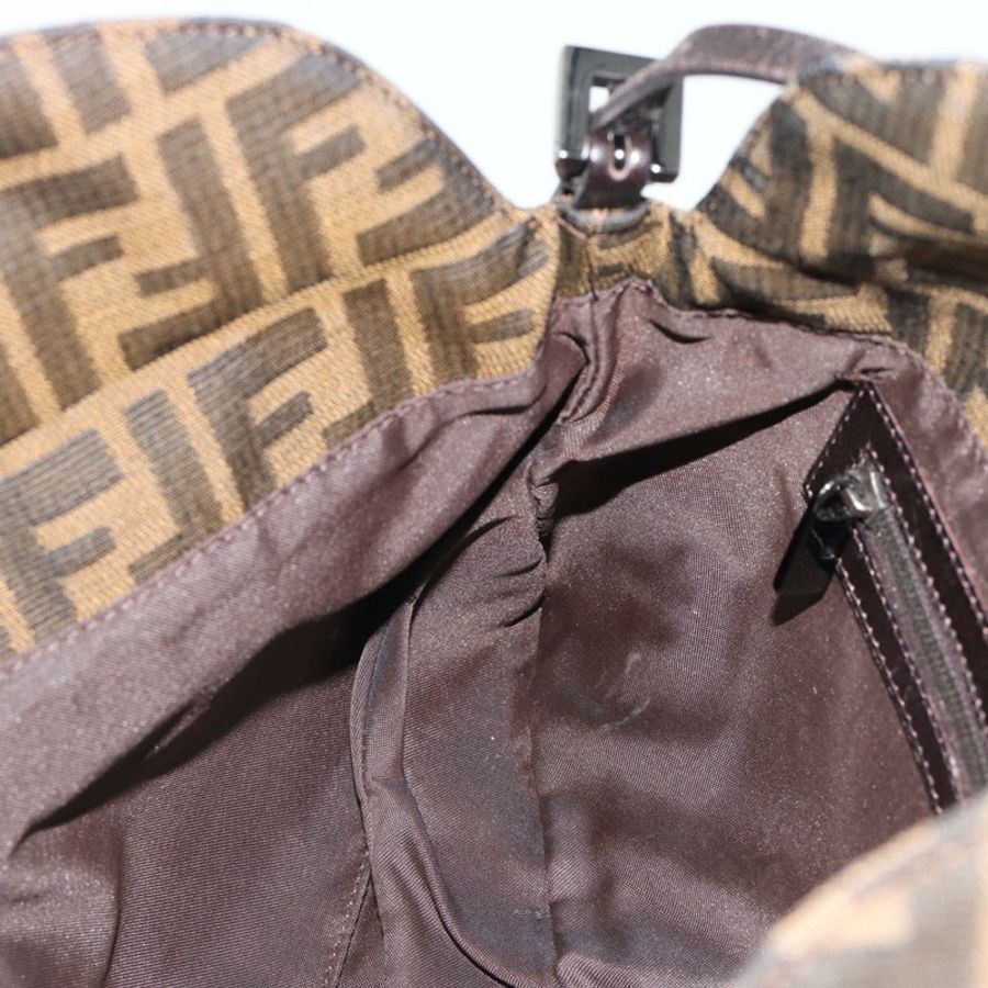 【日本直送】FENDI Zucca帆布Mamma Baguette單肩包 棕色/黑色 正品 BA14364SAV-19