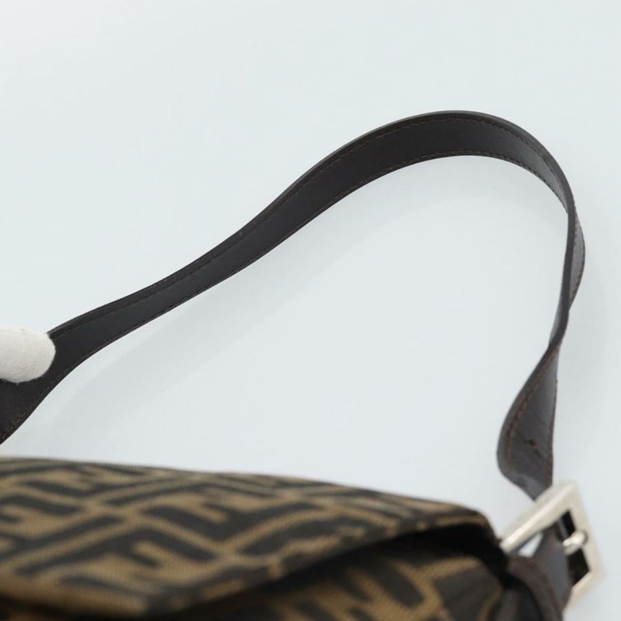 【日本直送】FENDI Zucca帆布Mamma Baguette單肩包 棕色/黑色 正品 BA14486V-7
