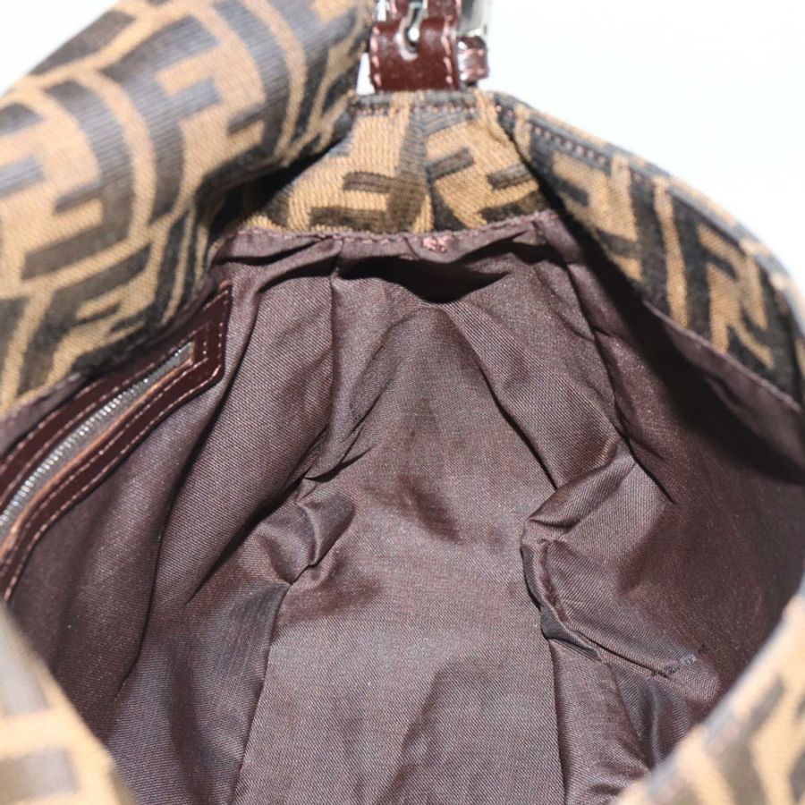 【日本直送】FENDI Zucca帆布Mamma Baguette單肩包 棕色/黑色 正品 BA14486V-18