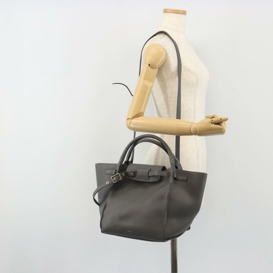 【日本直送】CELINE 大手提包 小號手提包 皮革 兩用 灰色 銀色 正品 ep15408V-24