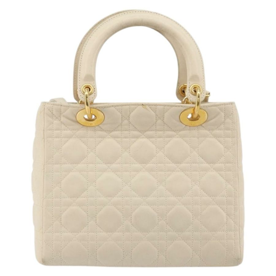 【日本直送】Christian Dior Lady Dior Canage 手袋,羊皮材質,兩用,白色金色,正品 ep15557A-2