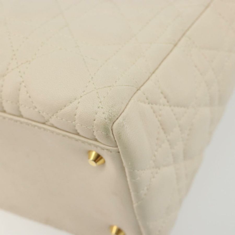 【日本直送】Christian Dior Lady Dior Canage 手袋,羊皮材質,兩用,白色金色,正品 ep15557A-11