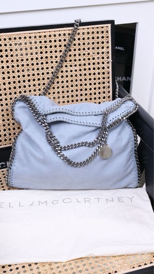 Stella Mccartney蓝色麂皮单肩包-0