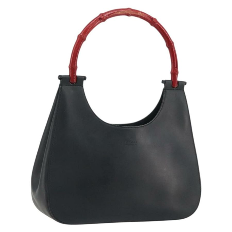 【日本直送】GUCCI 竹節手提包 皮革 黑色 001 3761 正品 ep15613A-0