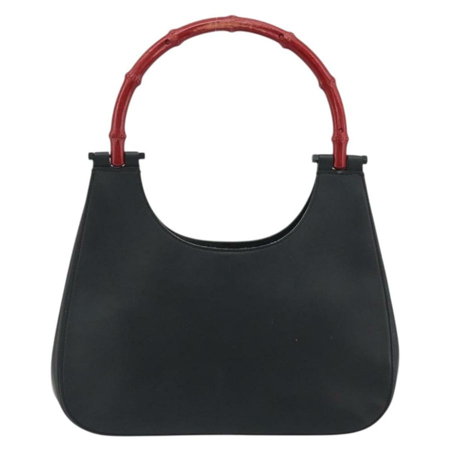 【日本直送】GUCCI 竹節手提包 皮革 黑色 001 3761 正品 ep15613A-2