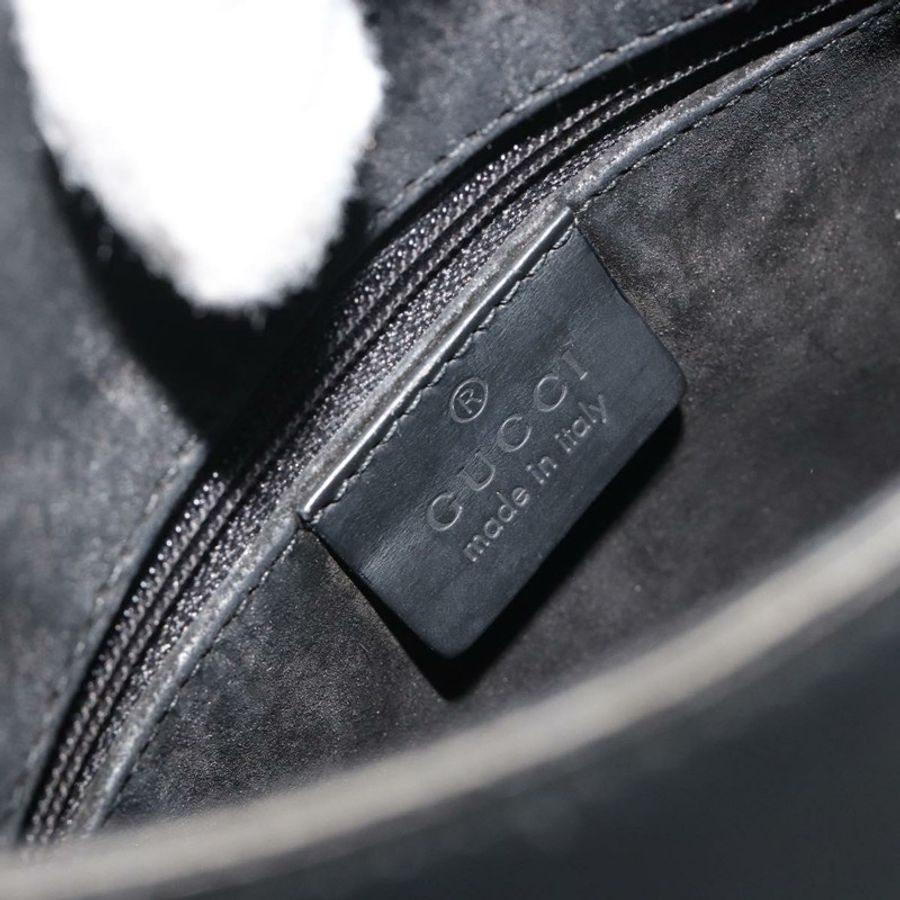 【日本直送】GUCCI 竹節手提包 皮革 黑色 001 3761 正品 ep15613A-15