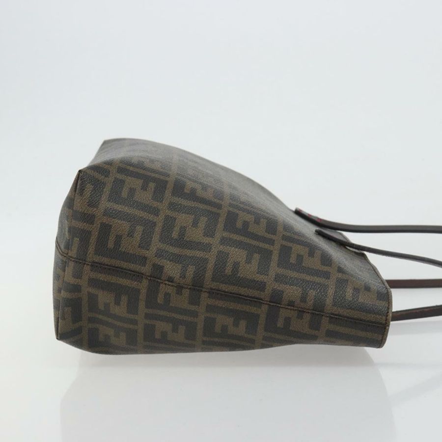 【日本直送】FENDI Zucca帆布手提包 PVC棕黑色 正品 hk3983A-3