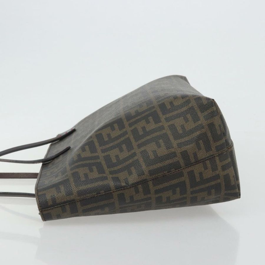 【日本直送】FENDI Zucca帆布手提包 PVC棕黑色 正品 hk3983A-4