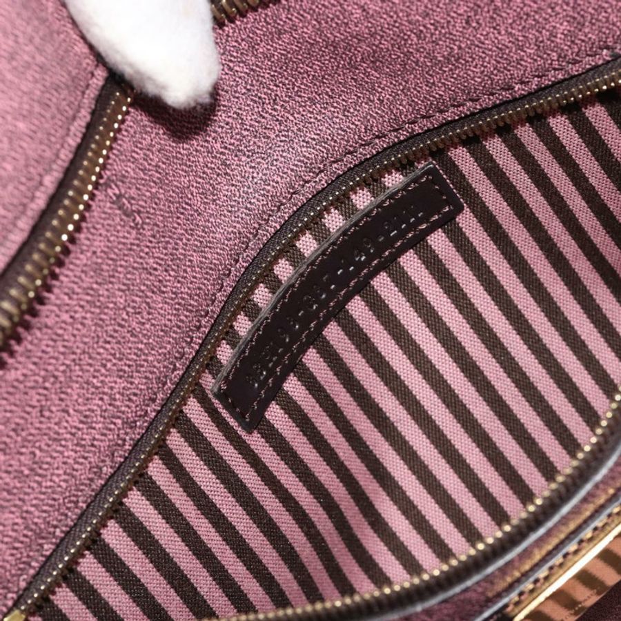 【日本直送】FENDI Zucca帆布手提包 PVC棕黑色 正品 hk3983A-20