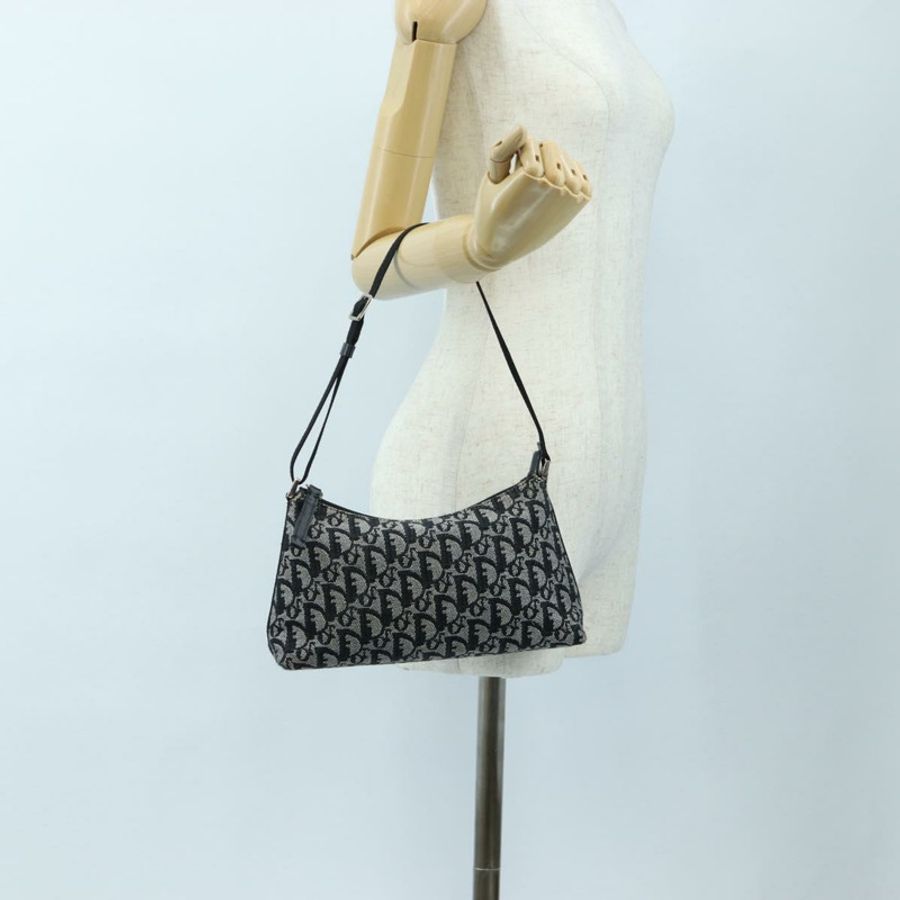 【日本直送】Christian Dior Trotter帆布配件包 黑色銀色 正品 ki6702V-21