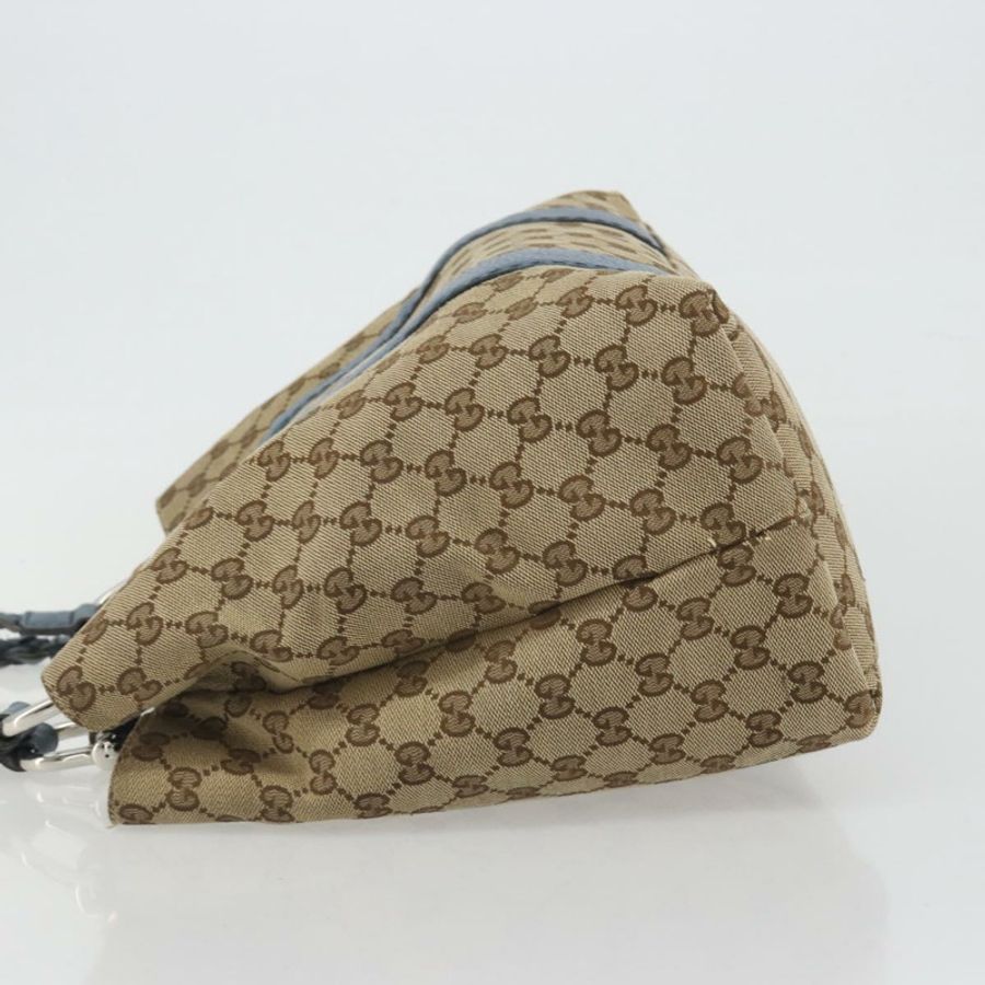 【日本直送】GUCCI GG 帆布竹編托特包 藍米色 232947 正品 ki6706A-4