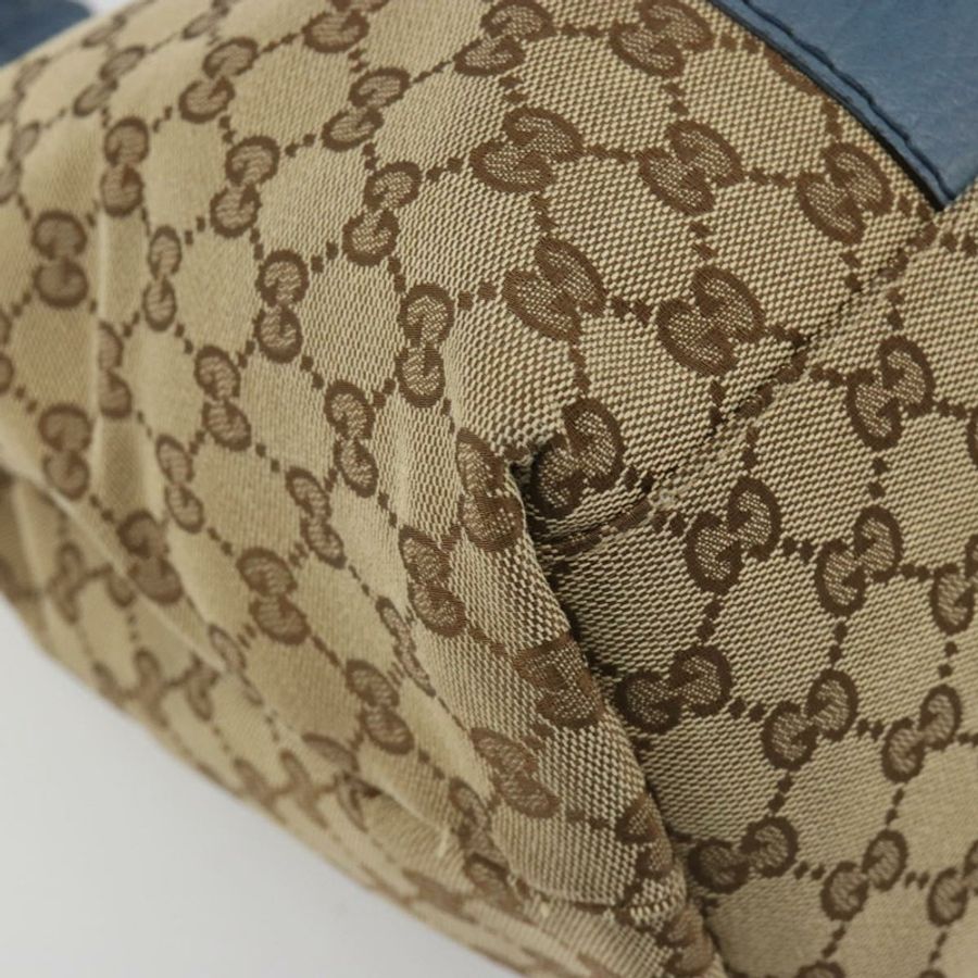 【日本直送】GUCCI GG 帆布竹編托特包 藍米色 232947 正品 ki6706A-10
