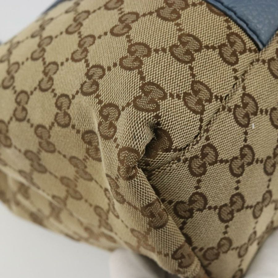 【日本直送】GUCCI GG 帆布竹編托特包 藍米色 232947 正品 ki6706A-12