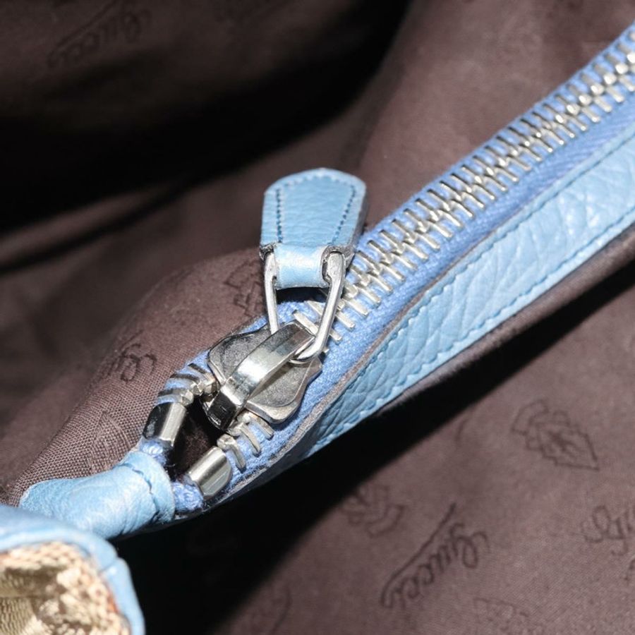 【日本直送】GUCCI GG 帆布竹編托特包 藍米色 232947 正品 ki6706A-20