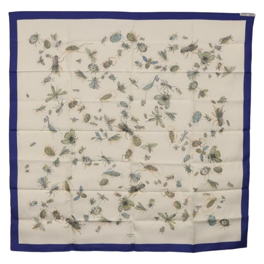 【日本直送】愛馬仕 Carre 90 絲巾 藍白配色 正品 ki6720M-12