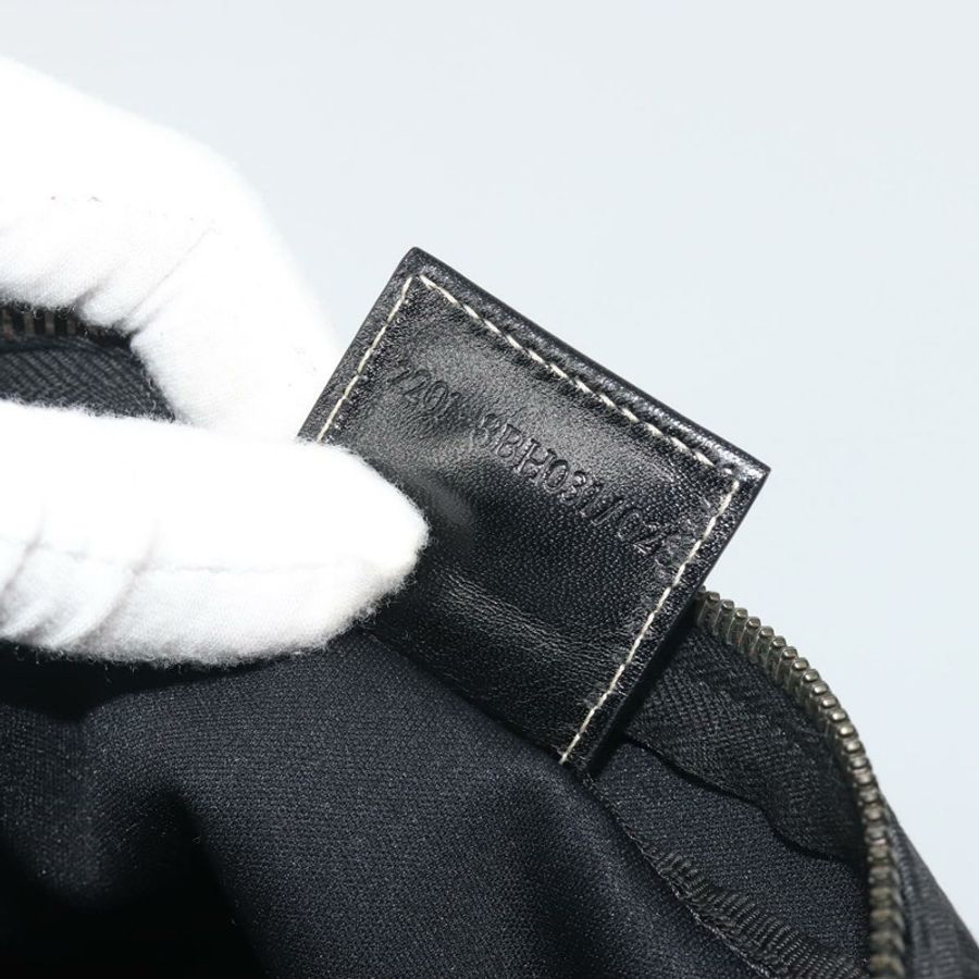 【日本直送】FENDI Zucchino帆布手提包 黑色 銀色 8BH031 正品 ki6737-21