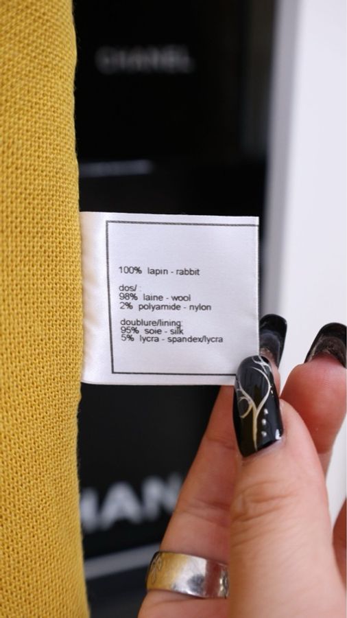 Chanel 97年兔毛黄色皮草马甲外套-16