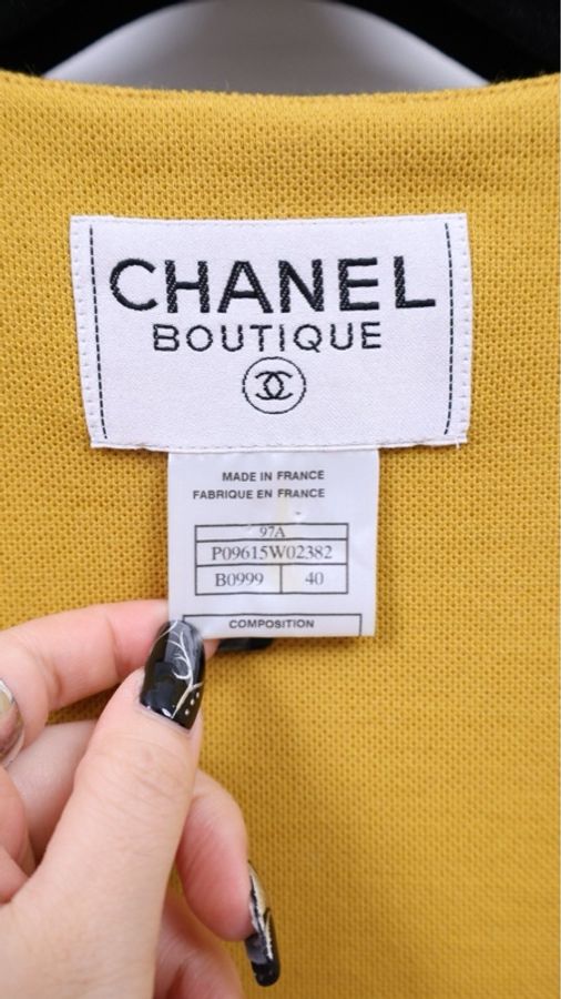 Chanel 97年兔毛黄色皮草马甲外套-18