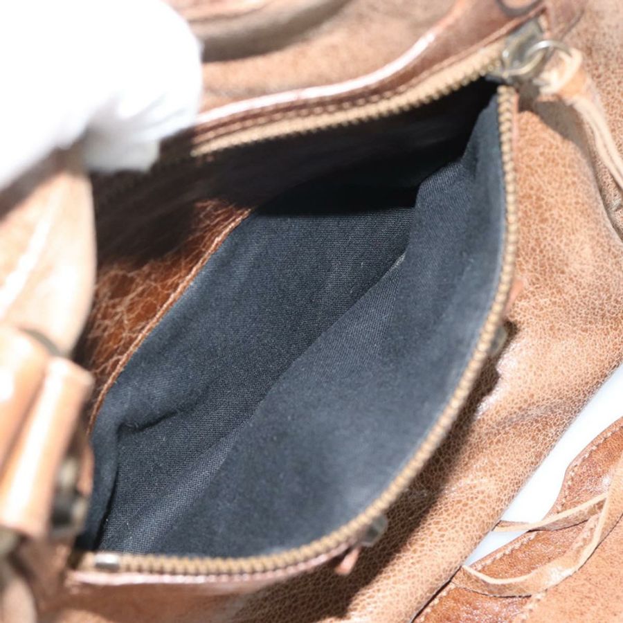 【日本直送】BALENCIAGA The City 手提包 皮革 2way 棕色 115748 Auth yk20644M-22