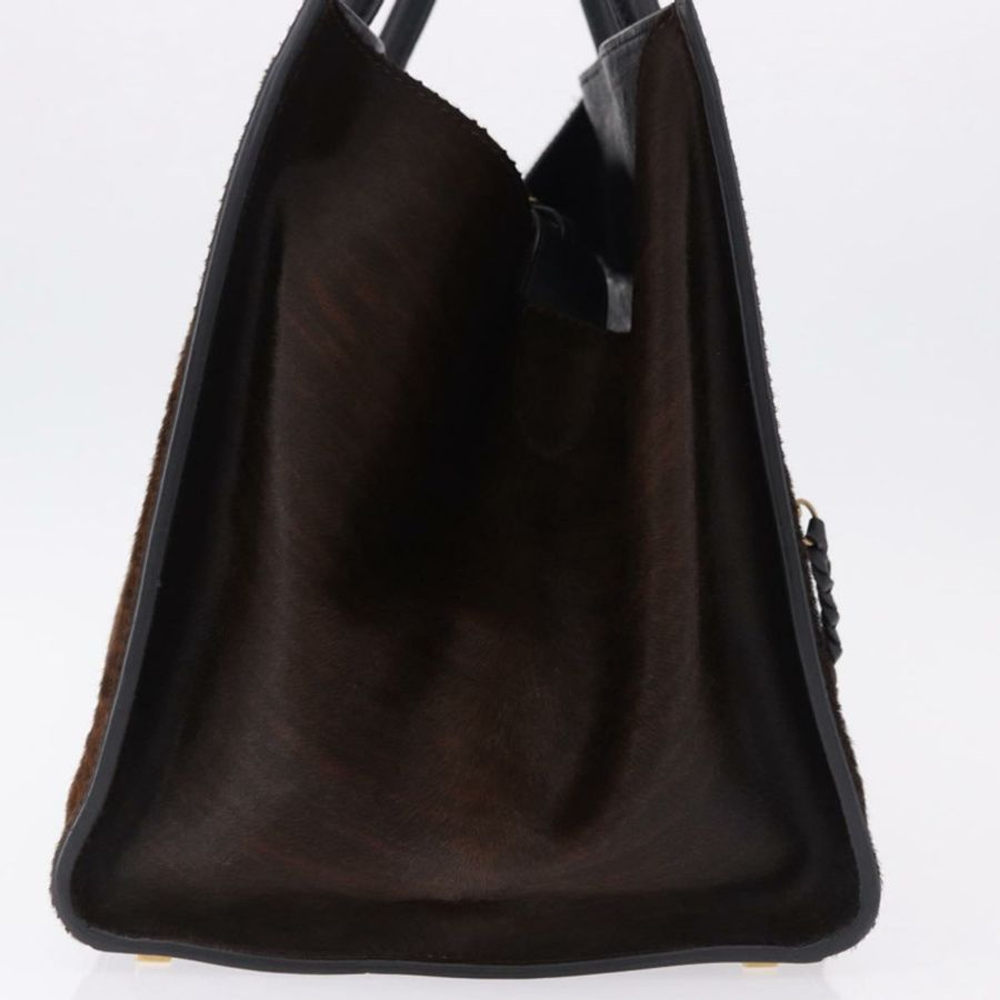 【日本直送】CELINE Luggage Phantom 手提包 Harako 皮革 棕色 黑色 正品 yk20659SAM-5