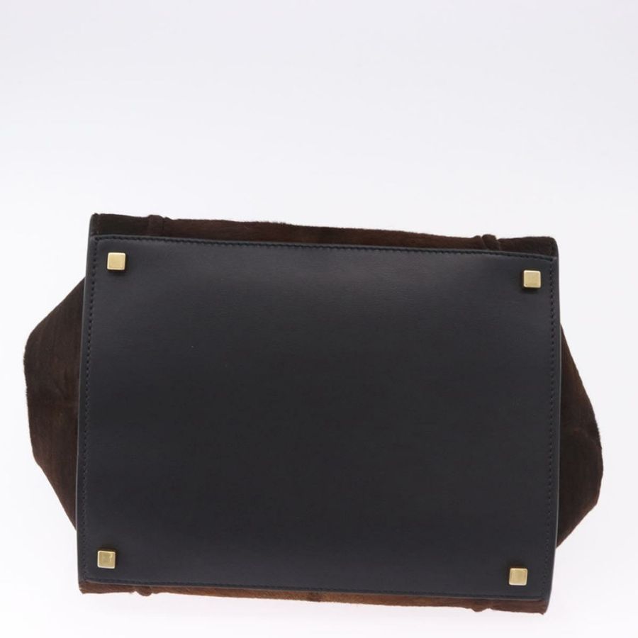 【日本直送】CELINE Luggage Phantom 手提包 Harako 皮革 棕色 黑色 正品 yk20659SAM-10