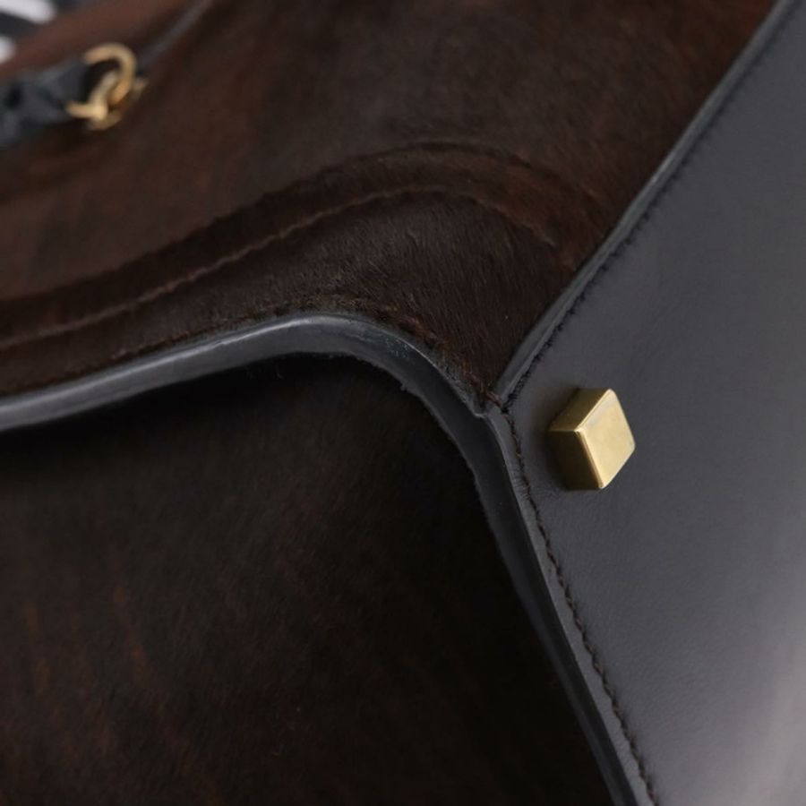 【日本直送】CELINE Luggage Phantom 手提包 Harako 皮革 棕色 黑色 正品 yk20659SAM-11