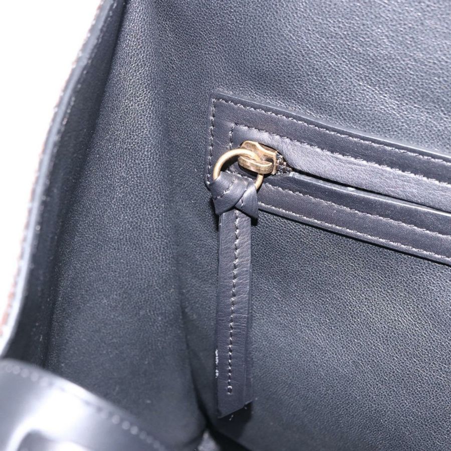 【日本直送】CELINE Luggage Phantom 手提包 Harako 皮革 棕色 黑色 正品 yk20659SAM-20