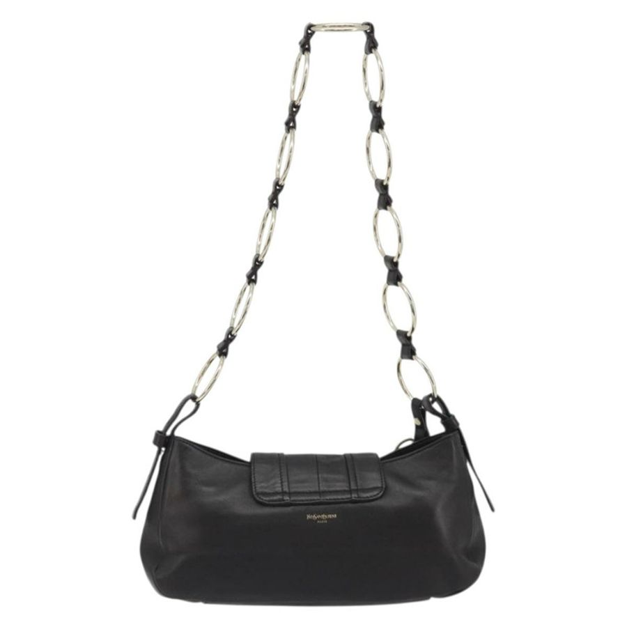 【日本直送】SAINT LAURENT 鏈條單肩包 皮革 棕色 金色色調 138957 Auth yk20663SAM-2