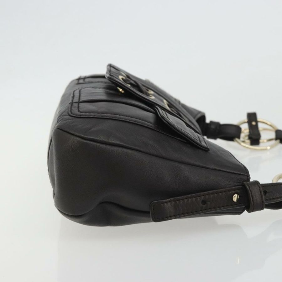 【日本直送】SAINT LAURENT 鏈條單肩包 皮革 棕色 金色色調 138957 Auth yk20663SAM-3