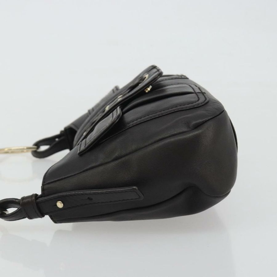 【日本直送】SAINT LAURENT 鏈條單肩包 皮革 棕色 金色色調 138957 Auth yk20663SAM-4