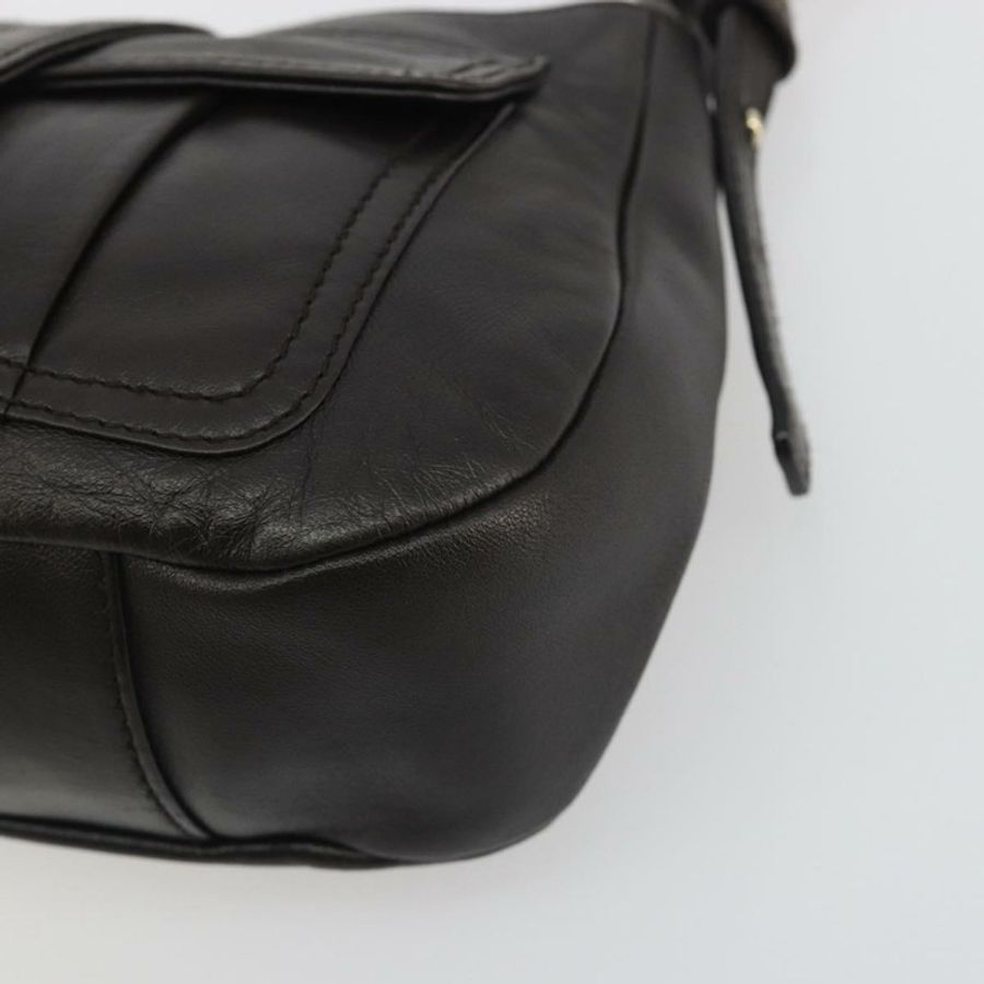 【日本直送】SAINT LAURENT 鏈條單肩包 皮革 棕色 金色色調 138957 Auth yk20663SAM-10