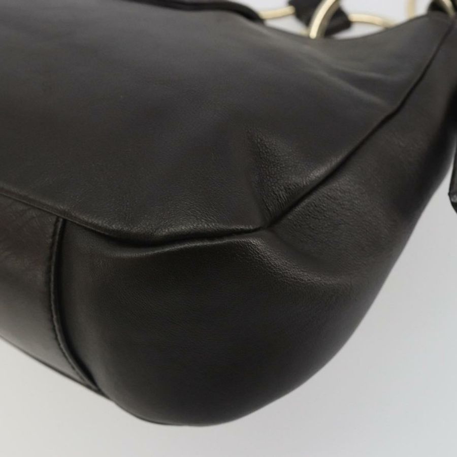 【日本直送】SAINT LAURENT 鏈條單肩包 皮革 棕色 金色色調 138957 Auth yk20663SAM-12