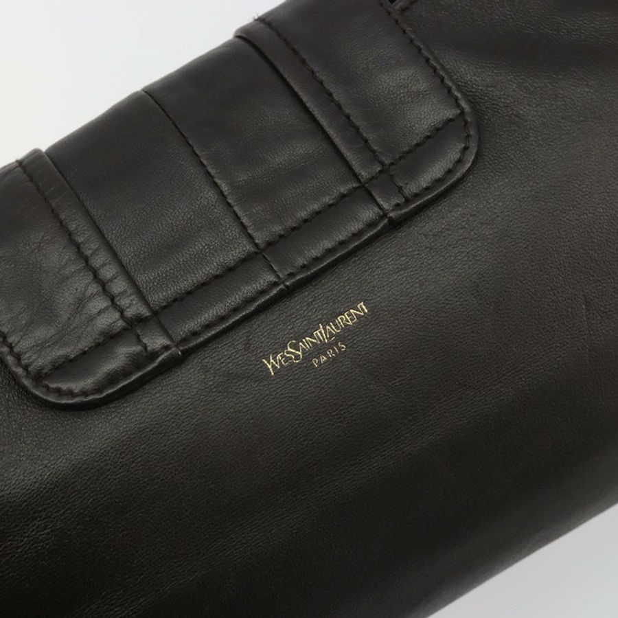 【日本直送】SAINT LAURENT 鏈條單肩包 皮革 棕色 金色色調 138957 Auth yk20663SAM-15