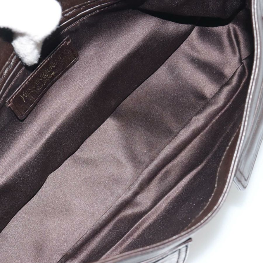 【日本直送】SAINT LAURENT 鏈條單肩包 皮革 棕色 金色色調 138957 Auth yk20663SAM-18